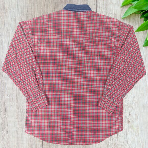 Pendleton Shirt Mens Sz M Denim Western Yoke Pockets Rodeo Cotton Rockabilly - Picture 2 of 9